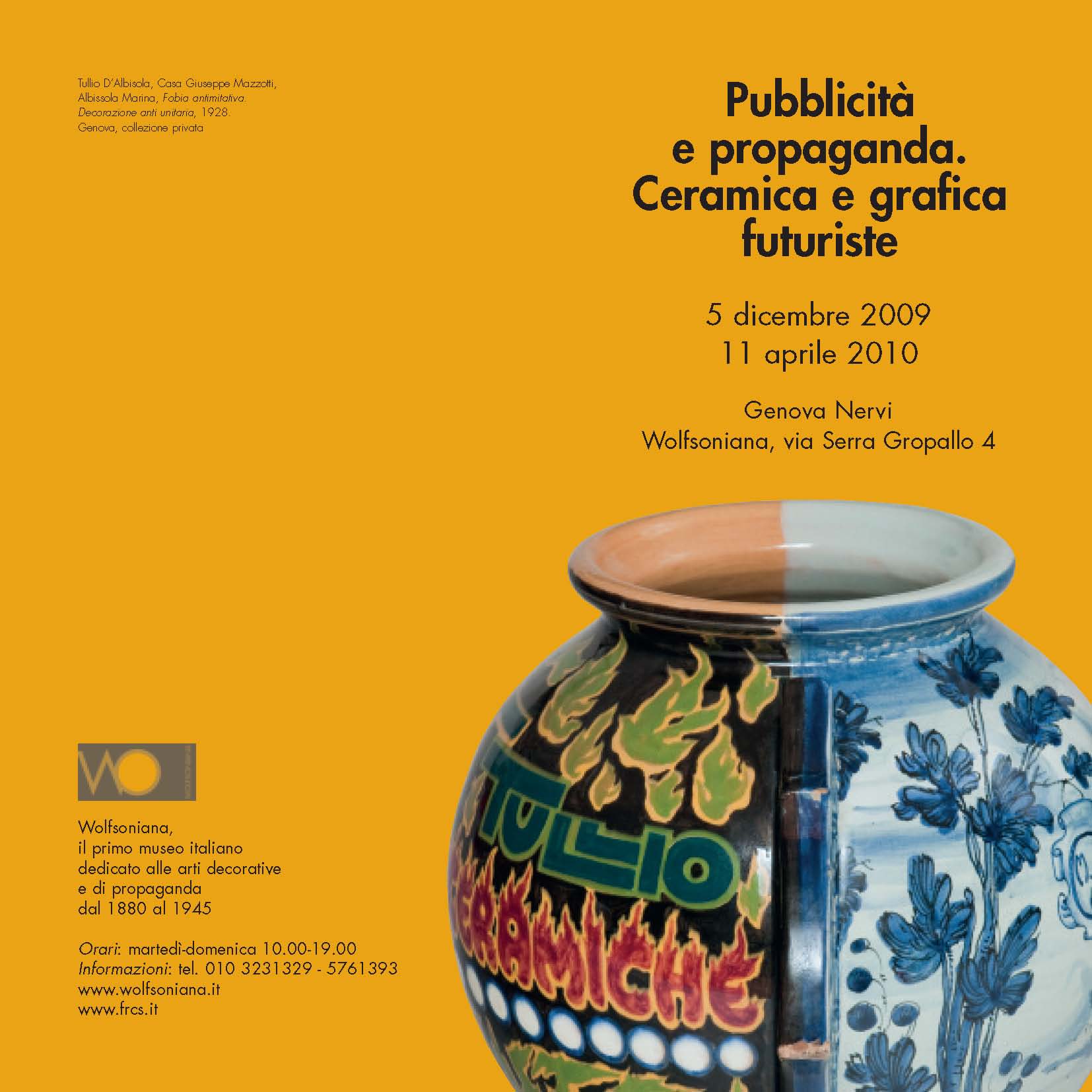 Pubblicità e propaganda. Ceramica e grafica futuriste at the Wolfsoniana
