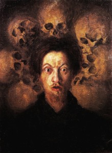 russolo self portrait with skulls