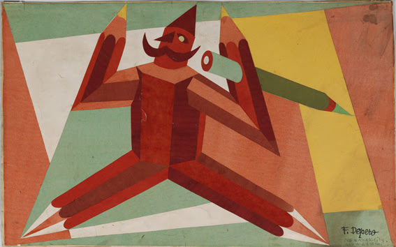 More than 100 works by Depero on display in Aosta